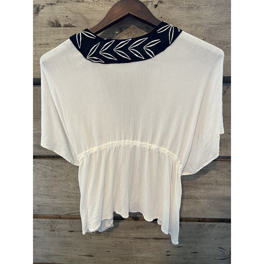 Express Boho Wrap Blouse Cover Up White One Size Caftan Lagenlook - Picture 4 of 9